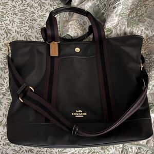 Coach Black and Brown Men's Laptop Bag